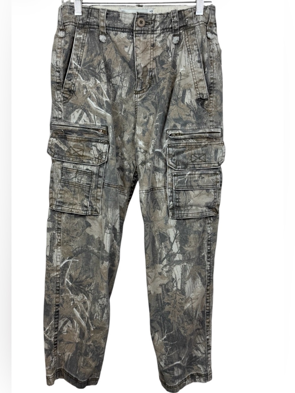 Hollister Loose Fit Cargo Pants Mens 28x30(27 actual) Tree Camo